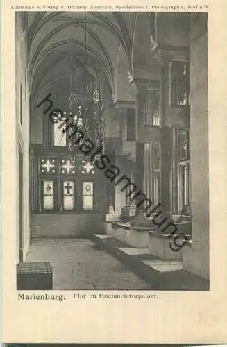 Marienburg - Flur im Hochmeisterpalast - Verlag Ottomar Anschütz Berlin