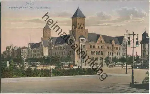 Posen - Landschaft - Oberpostdirektion - Strassenbahn - Verlag Trinks & Co Leipzig