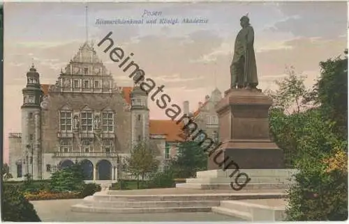 Posen - Bismarckdenkmal - Akademie - Verlag Trinks & Co Leipzig