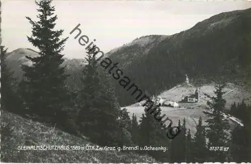 Gleinalmschutzhaus - Foto-AK - Verlag Glantschnigg Graz gel. 1958