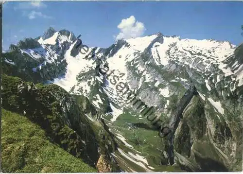 Blick auf Meglisalp mit Fälentürm - Altmann - Rotsteinpass - Verlag Foto-Gross St. Gallen