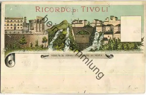 Ricordo di Tivoli - Veduta di Tivoli dal Tempio di Vesta