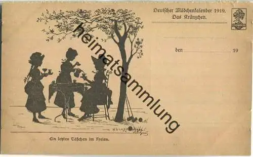 Deutscher Mädchenkalender 1919 - Das Kränzchen signiert S. Mitgau