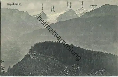 Engelhörner - Blick von Hohfluh auf die Well- und Wetterhorngruppe - Verlag Chr. Brennenstuhl Meyringen