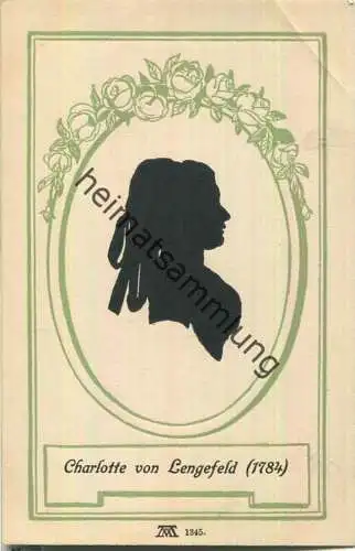 Silhouette - Charlotte von Lengefeld 1784 - Verlag Fr. A. Ackermann München Nr. 1345