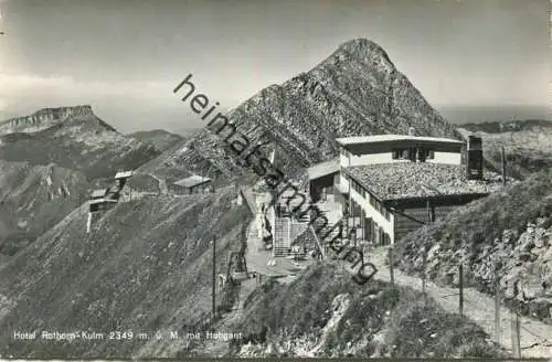 Hotel Rothorn mit Hohgant - Foto-AK - Verlag Globetrotter Luzern gel. 1969