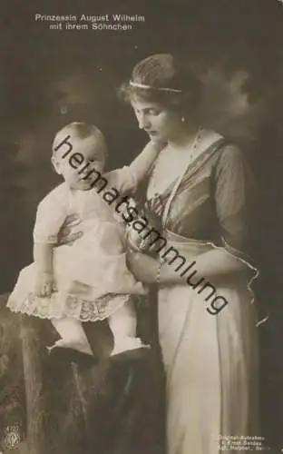 Preussen - Prinzessin August Wilhelm mit ihrem Söhnchen - Verlag Phot. Ernst Sandau