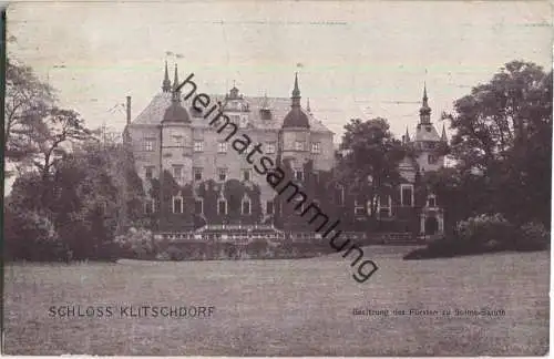 Schloss Klitschdorf - Besitzung des Fürsten zu Solms-Baruth - Verlag J. Särchen Baruth