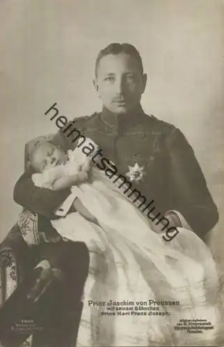 Preussen - Prinz Joachim von Preussen mit Sohn Prinz Karl Franz Joseph - Phot. Niederastroth - Verlag Gustav Liersch Ber