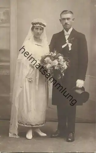 Hochzeitspaar - Foto-AK