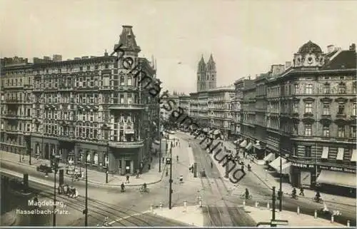 Magdeburg - Hasselbach-Platz - Foto-AK - Verlag Trinks Leipzig