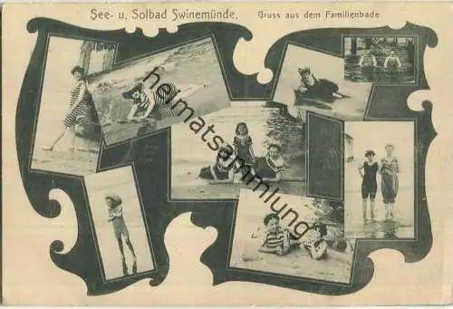 Swinemünde - Gruss aus dem Familienbade - Bademoden - Verlag M. Gundlach Swinemünde 1908