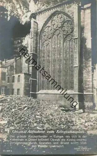 Dinant - Kathedrale - Kirchenfenster - Verlag Gustav Liersch & Co Berlin Kr. 185b