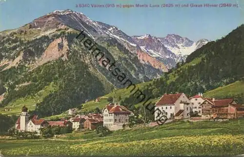 Valens - gegen Monte Luna und Graue Hörner - Edition Photoglob Zürich gel. 1931