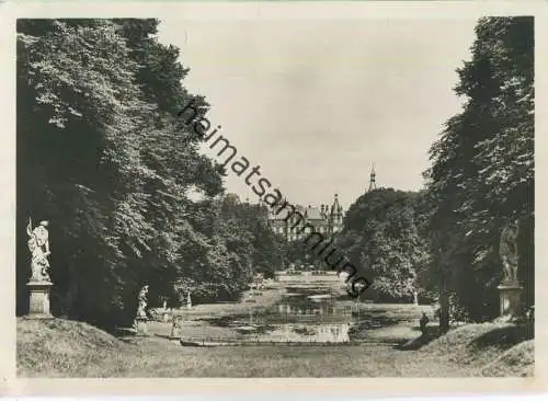 Schwerin - Schloss - Burggarten mit Kaskaden - Foto-Ansichtskarte Grossformat 30er Jahre - Verlag Deutscher Kunstverlag