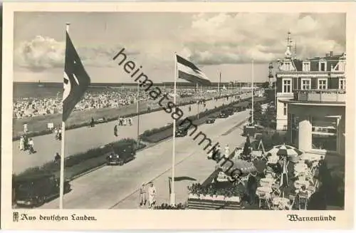 Ostseebad Warnemünde - Promenade - Foto-AK 30er Jahre - Verlag Carl Friedrich Fangmeier Magdeburg