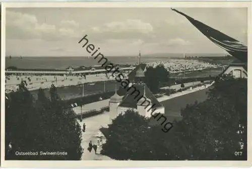 Swinemünde - Strand - Foto-Ansichtskarte 30er Jahre - Verlag E. Rubin & Co Lübeck