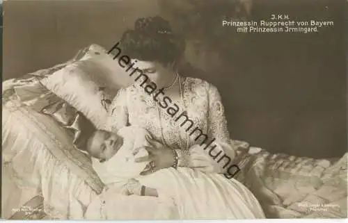 Prinzessin Rupprecht von Bayern mit Prinzessin Jrmingard - Phot. Jaeger & Goergen München - Verlag Percy Hein München