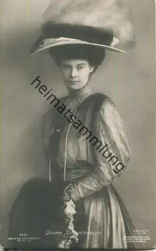 Unsere Kronprinzessin - Phot. E. Bieber Berlin - Verlag Gust. Liersch & Co. Berlin