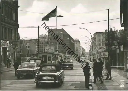 Berlin - Sektorengrenze - Übergang Friedrichstrasse - Foto-Ansichtskarte - Verlag Klinke & Co. Berlin