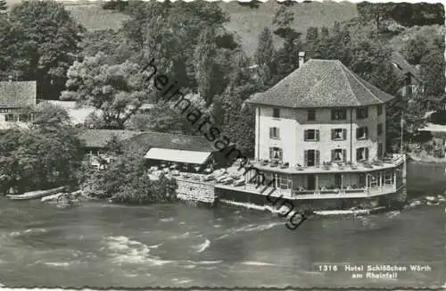 Rheinfall - Hotel Schlösschen Wörth - Inhaber A. H. Widmer - Foto-AK - Verlag Rud. Suter Oberrieden