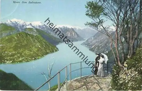 Monte San Salvatore - Veduta sul Lago di Lugano e sui monti - Verlag E. Goetz Luzern