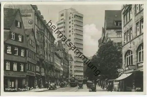 Stuttgart - Tagblatt Turmhaus - Foto-AK 30er Jahre - Verlag Hans Boettcher Stuttgart