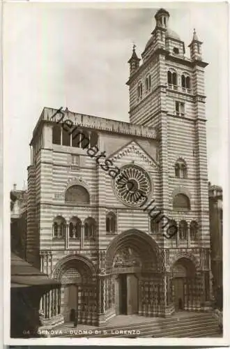 Genua - Genova - Duomo di S. Lorenzo - Foto-AK 30er Jahre - Verlag F. Cali Genova