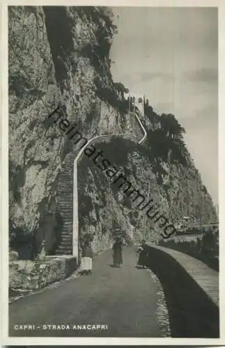 Capri - Strada Anacapri - Foto-AK 30er Jahre - Verlag V. Carcavallo Napoli