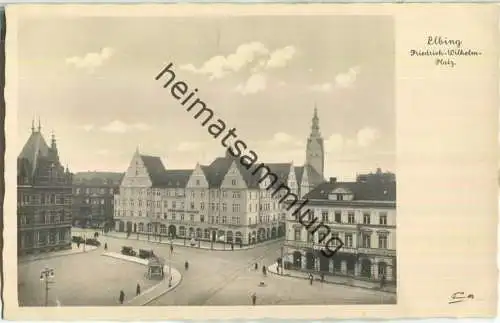 Elbing - Elblag - Friedrich-Wilhelm-Platz - Foto-AK 30er Jahre - Verlag Trinks & Co GmbH Leipzig