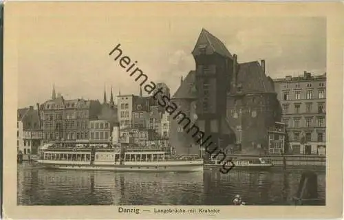 Danzig - Langebrücke - Krahntor - Dampfer