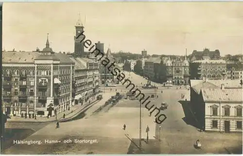 Hälsingborg - Hamn- och Stortoget - Foto-AK - Verlag Killberg Hälsingborg