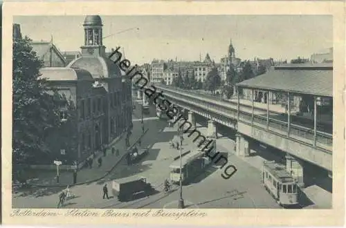 Rotterdam - Station Beurs met Beursplein - Strassenbahn - Utigave Weenenk en Snel Den Haag