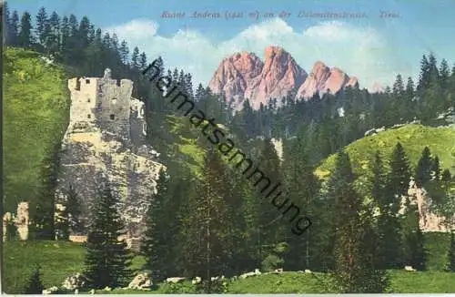 Ruine Andraz an der Dolomitenstrasse - Verlag Joh. F. Amonn Bozen