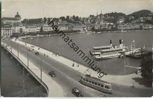 Luzern - Seebrücke - Strassenbahn - Verlag Franz Schneider Luzern