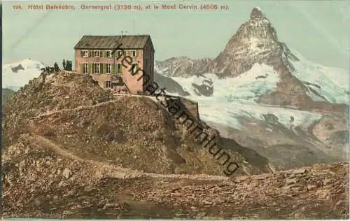 Hotel Belvedere - Gornergrat et le Mont Cervin - Edition Photoglob Co. Zürich