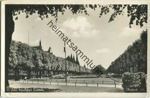 Rostock - Am Rosengarten - Foto-AK - Verlag Carl Friedrich Fangmeier Magdeburg gel. 1933