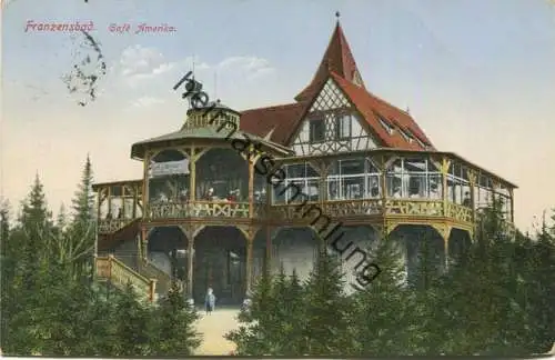 Franzensbad - Cafe Amerika - Zensur gel. 1915