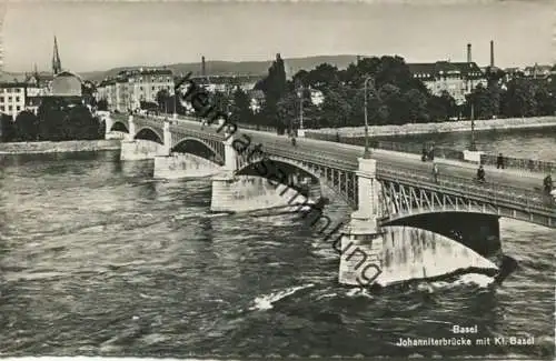 Basel - Johanniterbrücke mit Klein Basel - Foto-Ansichtskarte - Verlag Photoglob-Wehrli AG Zürich gel. 1943