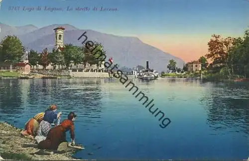 La stretto di Lavena - Lago di Lugano - Wäscherinnen - Verlag Paul Bender Zollikon-Zürich gel. 1953