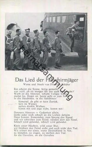 Das Lied der Fallschirmjäger - Friedrich Schäfer - Verlag Robert Franke Hamburg