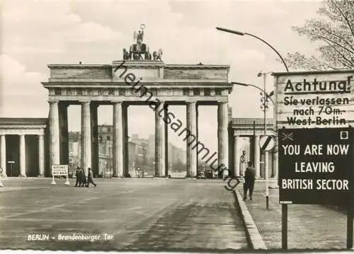 Berlin - Brandenburger Tor - Foto-Ansichtskarte Grossformat 50er Jahre - Verlag Herbert Meyerheim Berlin