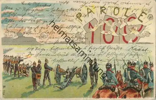 Parole 100 - Briefmarke entfernt gel. 1908