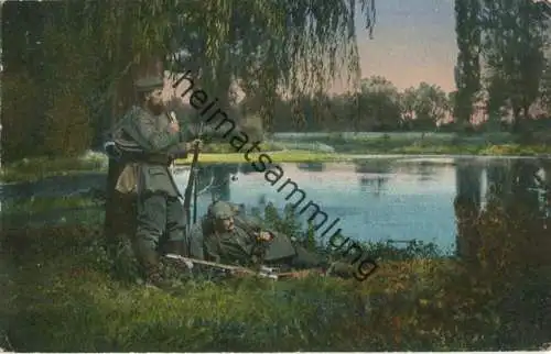 Auf Vorposten - Kriegsbilder aus den Vogesen - Verlag Emil Hartmann Strassburg - Feldpost gel.