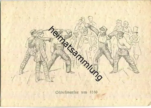 Studentica - Säbelmensur um 1830 - Verlag Deutsche Burschenschaft GmbH Berlin