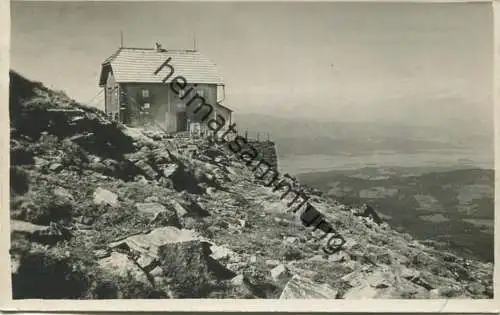 Zirbitzkogel - Schutzhaus - Foto-AK - Verlag H. Klotzinger Judenburg 1928 gel. 1929