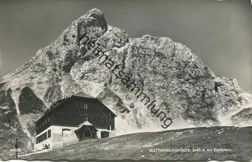 Dachstein - Guttenberghaus gegen Eselstein - Foto-AK - Verlag P. Ledermann Wien 1955 gel. 1956