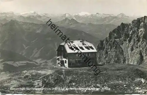 Dachstein - Guttenberghaus auf der Feisterscharte gegen Ankogel - Foto-AK - Verlag P. Ledermann Wien 1957 gel. 1957