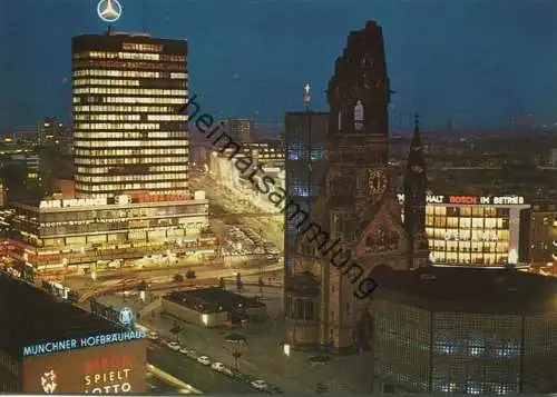 Berlin bei Nacht - Europa Center und Gedächtniskirche - AK Grossformat