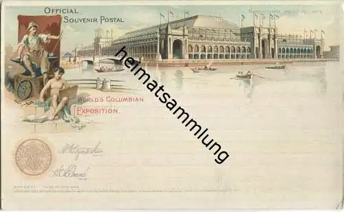 USA 1 P. Ganzsachenpostkarte zur World's Columbian Exposition Chicago 1893 "Manufacturers and Liberal Arts"